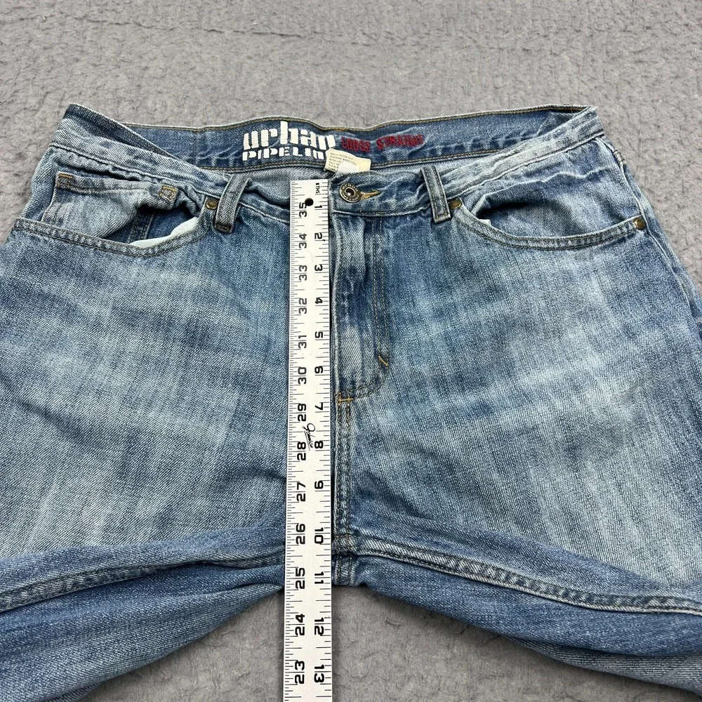 Urban Pipeline Jeans Mens 33x34 Blue Relaxed Straight Loose Light Wash Denim Y2K